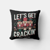 Let’s Get Crackin’ This Christmas Funny Retro Nut クッション (正面)