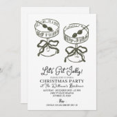 Let’s Get Jolly Christmas Party Olive Martini  招待状 (正面/裏面)