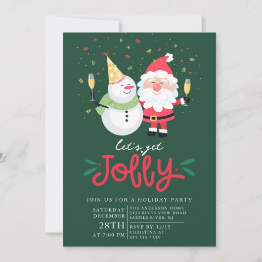 Let’s Get Jolly” Holiday Party 招待状 (正面)