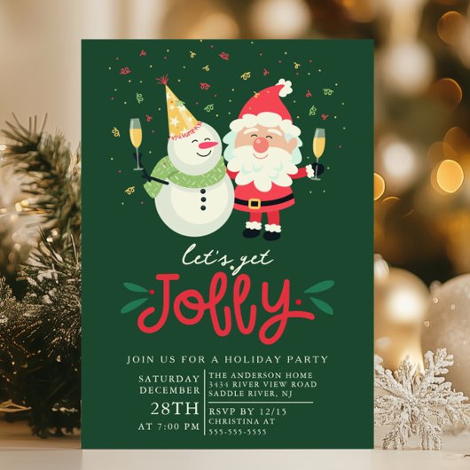 Let’s Get Jolly” Holiday Party 招待状
