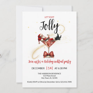 Let’s Get Jolly Holiday Party Invitation 招待状