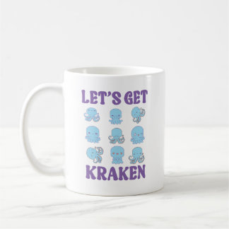 Let’s Get Kraken Cute Pastel Kawaii Octopus  コーヒーマグカップ