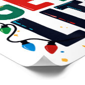 Let S Get Lit Christmas Tree Lights Funny Xmas Par ポスター (角)