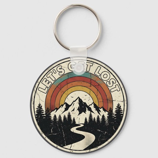 Let’s Get Lost Retro Mountain Adventure Outdoor キーホルダー (正面)