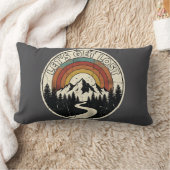 Let’s Get Lost Retro Mountain Adventure Outdoor ランバークッション (ブランケット)