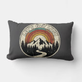 Let’s Get Lost Retro Mountain Adventure Outdoor ランバークッション (正面)