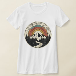 Let’s Get Lost Retro Mountain Adventure Outdoor Tシャツ