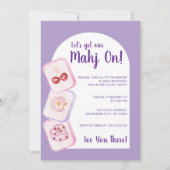 Let’s Get Our Mahj On Purple Galentine’s Day 招待状 (正面)