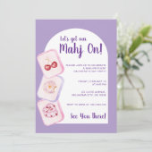 Let’s Get Our Mahj On Purple Galentine’s Day 招待状 (スタンド正面)