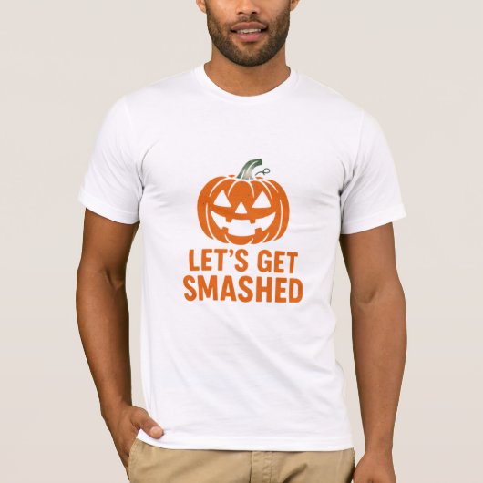 Let’s Get Smashed Funny Halloween Pumpkin T-Shi Tシャツ (正面)