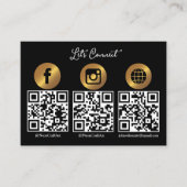 Let’s Get Social | Modern QR Code  名刺 (正面)