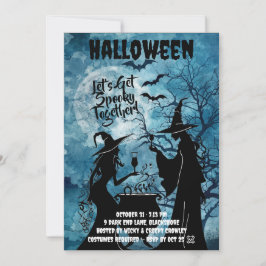 Let’s Get Spooky – Blue Halloween Invite セーブザデート
