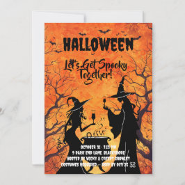 Let’s Get Spooky – Orange Halloween Invite セーブザデート
