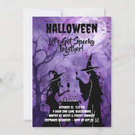 Let’s Get Spooky – Purple Halloween Invite セーブザデート