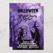Let’s Get Spooky – Purple Halloween Invite セーブザデート (正面/裏面)