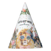 Let’s Get Wild Party Animal Birthday パーティーハット (正面)