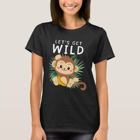 Let s Get Wild Zoo Animals Safari Party At The Zoo Tシャツ (正面)