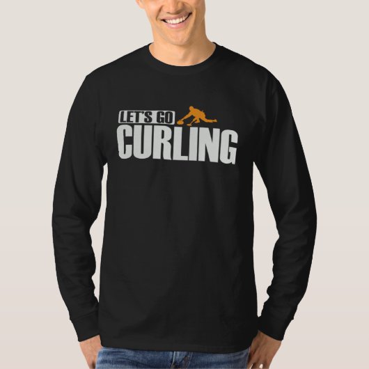 Let s go Curling Winter Sports Stone Gripper Tシャツ (正面)