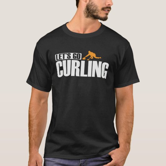 Let s go Curling Winter Sports Stone Gripper Tシャツ (正面)