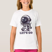 Let’s Go – Cute Astronaut Adventure Tee Tシャツ (正面)