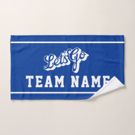 Let’s Go Personalized Team Rally Blue and White ハンドタオル