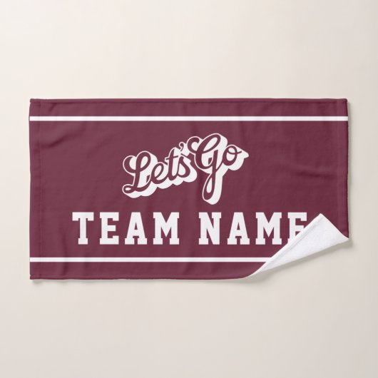 Let’s Go Personalized Team Towel, Sports Fan ハンドタオル (ハンドタオル)