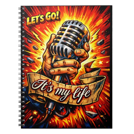 Let’s Go! Rock & Music Inspired Comic Book Artwork ノートブック (正面)