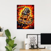 Let’s Go! Rock & Music Inspired Comic Book Artwork ポスター (ホームオフィス)