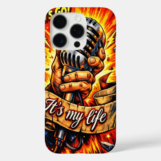 Let’s Go! Rock & Music Inspired Comic Book Artwork Case-Mate iPhoneケース (裏面)