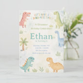 Let’s Have A Dino-Mite Time Invitation Editable 招待状 (スタンド正面)