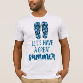  “Let’s Have a Great Summer” - Men’s Beach Vibes  Tシャツ (正面)