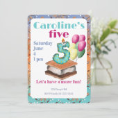 Let’s have s’more fun 5th Birthday Invitation 招待状 (スタンド正面)