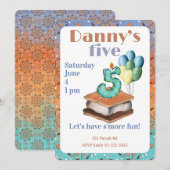 Let’s have s’more fun 5th Birthday Invitation 招待状 (正面/裏面)