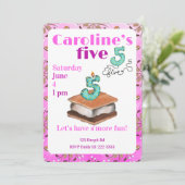 Let’s have s’more fun 5th Birthday Invitation 招待状 (スタンド正面)