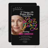 Let’s Party! A Fabulous 60th Surprise Celebration 招待状 (正面/裏面)