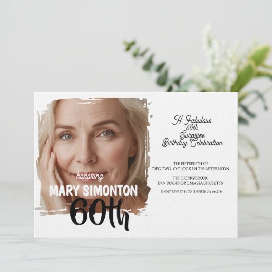 Let’s Party! A Fabulous 60th Surprise Celebration 招待状 (スタンド正面)