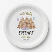 Let’s Party Groundhog 5th Birthday – Fun Kids  ペーパープレート (正面)