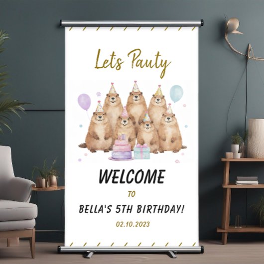 Let’s Party Groundhog 5th Birthday – Fun Kids 横断幕