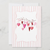 Let’s Party Hearty Pink Hearts Birthday 招待状 (裏面)