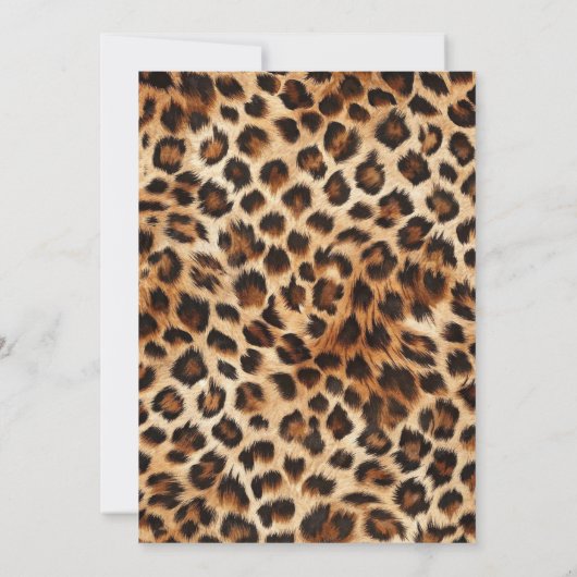 Let’s Party Leopard Cheetah Birthday Invitation 招待状 (裏面)