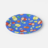 Let’s Party Started – Pop Apple on Blue ペーパープレート (アングル)