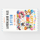Let’s Pawty Cat 5th Birthday | Cute Kitty Birthday 横断幕 (横)