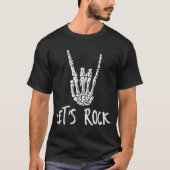 Let’s Rock Skeleton Hand Design Tシャツ (正面)