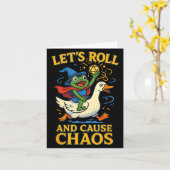 Let’s Roll And Cause Chaos Frog Wizard Goose Rpg A カード (黄色い花)