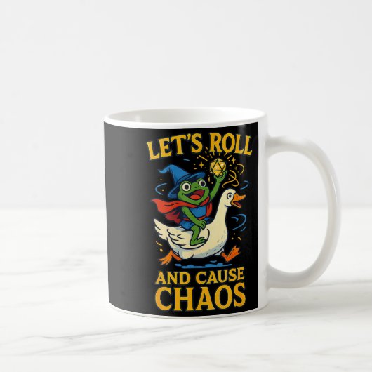 Let’s Roll And Cause Chaos Frog Wizard Goose Rpg A コーヒーマグカップ (右)