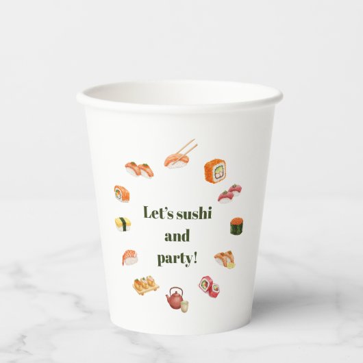 Let’s Roll into Fun! Sushi  紙コップ (正面)