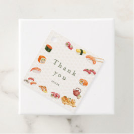 Let’s Roll into Fun! Sushi Birthday Party Invitati フェイバータグ