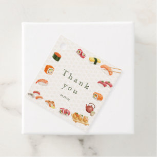 Let’s Roll into Fun! Sushi Birthday Party Invitati フェイバータグ