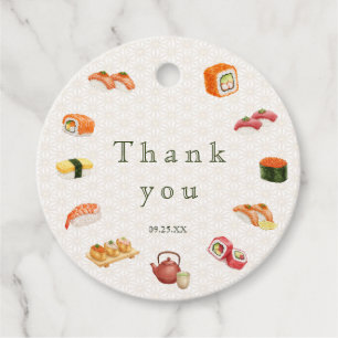 Let’s Roll into Fun! Sushi Birthday Party Invitati フェイバータグ