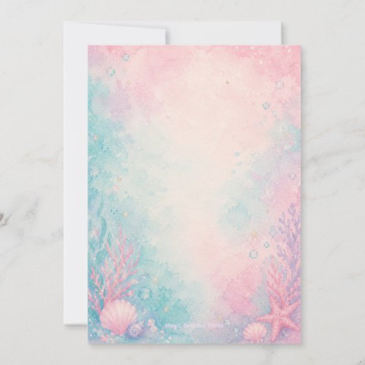 Let’s Shell-ebrate Mermaid Invitation Editable 招待状 (裏面)